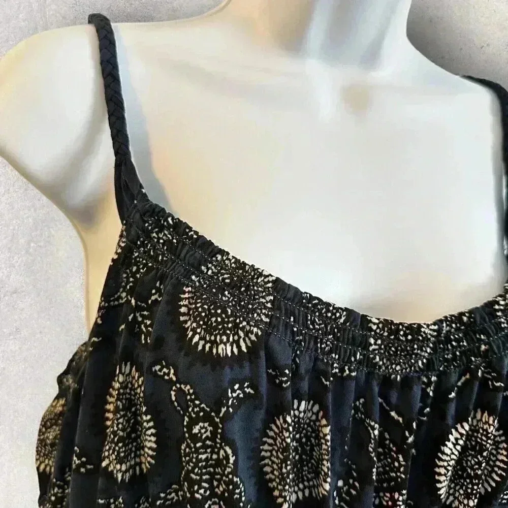 Max Studio dress Size Medium blue bandana print short sleeveless - Picture 5 of 11